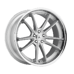 Asanti Black 20x10.5 ABL-23 Sigma (5x120) ET+38 CB74.1 Brushed Silver / Chrome Lip
