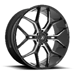 Asanti Black 26x10 ABL-38 Monarch Truck (6x135) ET+35 CB87.1 Gloss Black / Milled Edges