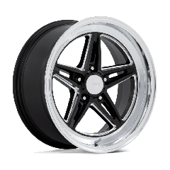 American Racing Vintage 18x10 VN514 Groove (5x114.3) ET+00 CB72.56 Gloss Black / Milled Edges / Diamond Cut Lip