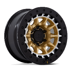 Black Rhino 17x8.5 BR016 Tusk (6x135) ET-10 CB87.1 Matte Gold / Machined / Black Ring