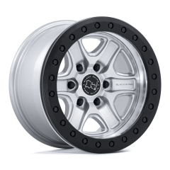 Black Rhino 17x8.5 BR200 Echo Trail Lock Beadlock (6x135) ET+00 CB87.1 Hyper Silver / Machined Face
