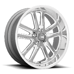 US Mags 17x7 U130 Bullet (5x114.3) ET+1 CB72.56 Textured Gunmetal / Milled Edges / Polished Lip