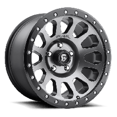 Fuel 17x8.5 D601 Vector (6x139.7) ET+7 CB108 Matte Gunmetal / Black Ring