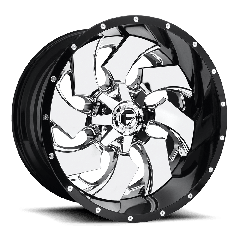 Fuel 20x12 D240 Cleaver 2pc (8x170) ET-44 CB125.1 Chrome Plated / Gloss Black Lip