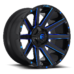 Fuel 18x9 D644 Contra (6x135/6x139.7) ET+1 CB106.1 Gloss Black / Blue Tinted Clear