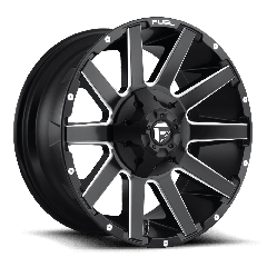 Fuel 18x9 D616 Contra (6x135/6x139.7) ET+1 CB106.1 Matte Black / Milled Edges