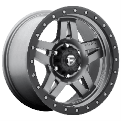 Fuel 15x10 D558 Anza (5x114.3) ET-43 CB72.56 Matte Gunmetal / Black Ring