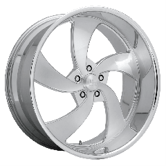 US Mags 20x8 U134 Desperado [L] (5x120.65) ET+1 CB72.56 Silver Brushed Face / Milled Edges / Polished Lip