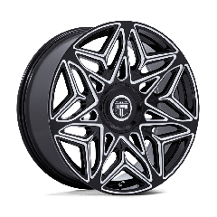 DUB 22x9 DC274 Anomaly (5x115/5x120) ET+15 CB74.1 Gloss Black / Milled Edges