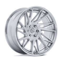 Fuel 20x10 FC405 Dynamo Fusion Forged (5x127) ET-18 CB71.5 Gloss Silver Brushed / Chrome Lip