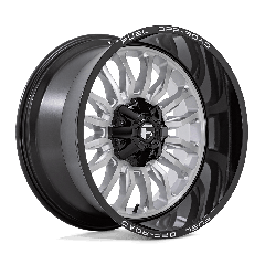 Fuel 22x12 D798 Arc (5x114.3/5x127) ET-44 CB78.1 Silver Brushed Face / Milled Black Lip