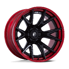 Fuel 17x9 FC402 Catalyst Fusion Forged (6x135) ET+1 CB87.1 Matte Black / Candy Red Lip