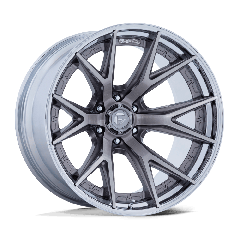 Fuel 17x9 FC402 Catalyst Fusion Forged (6x135) ET+1 CB87.1 Platinum / Chrome Lip