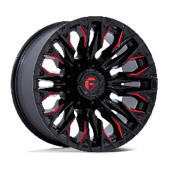 Fuel 20x10 D823 Flame (8x165.1) ET-18 CB125.1 Gloss Black / Milled Edges Red Tint