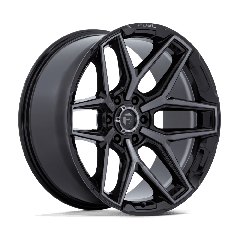 Fuel 17x9 FC854 Flux (6x135) ET+1 CB87.1 Gloss Black / Brushed Face with Grey Tint