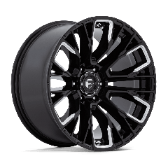 Fuel 17x9 D849 Rebar (6x114.3) ET+1 CB66.06 Gloss Black / Milled Edges