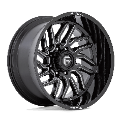 Fuel 20x10 D807 Hurricane (5x127) ET-18 CB71.5 Gloss Black / Milled Edges