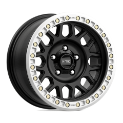 KMC 17x8.5 KM234 Grenade Desert Beadlock (6x135) ET+00 CB87.1 Satin Black / Machined Beadlock