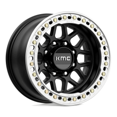 KMC 17x8.5 KM235 Grenade Crawl Beadlock (5x127) ET+00 CB71.5 Satin Black / Machined Beadlock