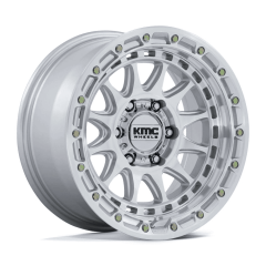 KMC 17x8.5 KM556 Crux (5x127) ET+00 CB71.5 Gloss Silver / Machined Face