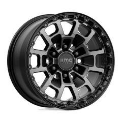 KMC 16x8 KM718 Summit (6x120) ET+00 CB66.9 Satin Black / Machined Grey Tint