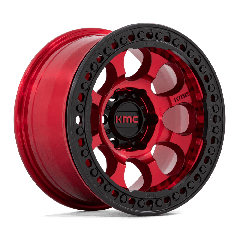KMC 17x8.5 KM237 Riot Beadlock (6x135) ET+00 CB87.1 Candy Red / Black Ring