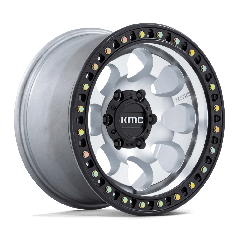 KMC 17x8.5 KM550 Riot SBL (5x127) ET+10 CB71.5 Machined / Satin Black Ring