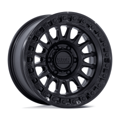 KMC 17x8.5 KM552 IMS (5x127) ET-10 CB71.5 Matte Black / Gloss Black Lip