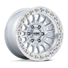 KMC 17x8.5 KM552 IMS (5x127) ET+25 CB71.5 Gloss Silver / Machined Face