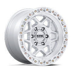 KMC 17x9 KM553 Torx (5x127) ET-12 CB71.5 Gloss Silver / Machined Face