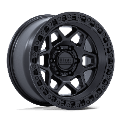 KMC 17x8.5 KM553 Torx (5x127) ET+00 CB71.5 Matte Black / Gloss Black Lip