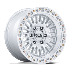 KMC 17x8.5 KM554 Aztec (5x127) ET+00 CB71.5 Gloss Silver / Machined Face