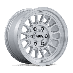 KMC 17x8.5 KM733 Impact FFT (5x127) ET+00 CB71.5 Gloss Silver / Machined Face