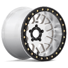 KMC Powersports 15x10 KS235 Grenade UTV Beadlock (5x114.3) ET+00 CB72.56 Machined / Black Ring