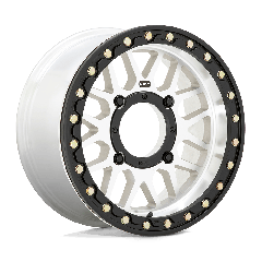 KMC Powersports 15x10 KS235 Grenade UTV Beadlock (4x156) ET+00 CB132 Machined / Black Ring
