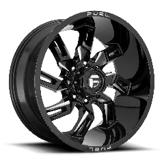 Fuel 20x10 D747 Lockdown (5x127) ET-18 CB71.5 Gloss Black / Milled Edges