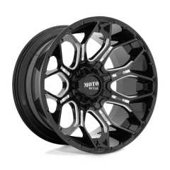 MOTO METAL 20x10 MO808 Sniper (5x139.7/5x150) ET-18 CB110.1 Gloss Black / Milled Edges