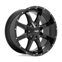 Moto Metal 24x14 MO970 (8x170) ET-76 CB125.1 Gloss Black / Milled Dimples