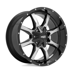 Moto Metal 17x8 MO970 (5x139.7/5x150) ET+00 CB110.1 Gloss Black / Machined Face