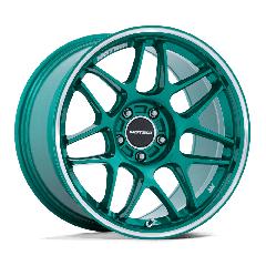 Motegi 18x10.5 MR158 Tsubaki (5x112) ET+35 CB66.56 Hokkaido Green / Machined Lip