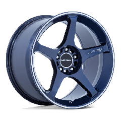 Motegi 17x8.5 MR159 Battle V (5x100) ET+30 CB56.15 Obsidian Blue / Machined Lip Stripe