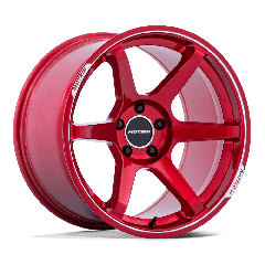 Motegi 18x10.5 MR160 Battle VI (5x114.3) ET+25 CB72.56 Chery Red Metallic / Machined Lip