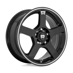 Motegi 15x6.5 MR116 FS5 (4x100/4x114.3) ET+40 CB72.56 Gloss Black / Machined Flange