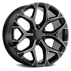 Performance Replicas 20x9 PR176 (6x139.7) ET+24 CB78.1 Gloss Black / Milled Edges