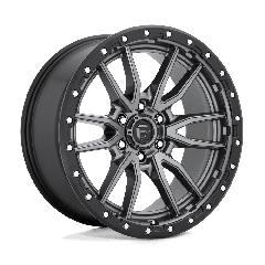 Fuel 16x8 D680 Rebel (6x139.7) ET+1 CB106.1 Matte Gunmetal / Black Ring