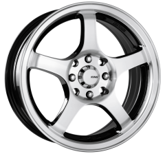 King 14x6 Rocket (4x100) ET+35 CB73.1 Black / Machined