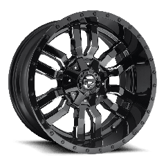 Fuel 17x9 D595 Sledge (5x114.3/5x127) ET-12 CB78.1 Gloss Black / Milled Edges