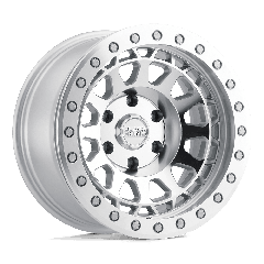 Black Rhino 17x8.5 Primm Beadlock (5x114.3) ET-38 CB71.5 Silver / Mirror Cut Face / Machined Ring