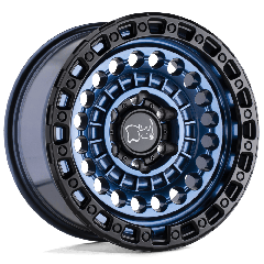 Black Rhino 17x8.5 Sentinel (6x114.3) ET+00 CB76.1 Cobalt Blue / Black Ring