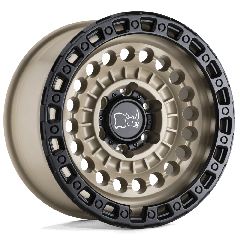 Black Rhino 17x8.5 Sentinel (5x127) ET-18 CB71.5 Desert Sand / Black Ring
